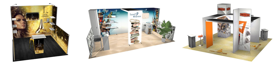 Panoramic H-Line Fabric Modular Displays - let us help you choose the best panel module configuration