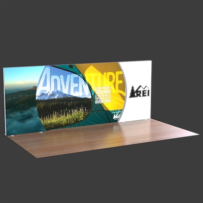 20ft. Curved Lumiwall LED Backlit Display Kit with Printed SEG Fabric and (3) Shipping Cases