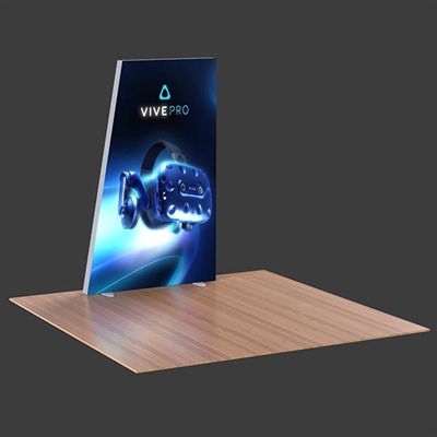 3x8 Trapezoidal Lumiwall LED Backlit Display with Printed SEG Fabric and Shipping Case