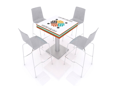 8-port Charging Station Square Meeting Table