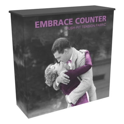 Embrace SEG Fabric Podium Counter with Shelf