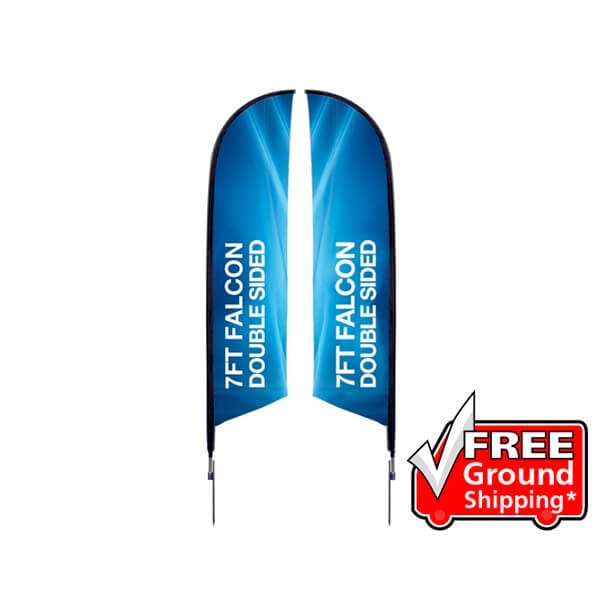 10ft Feather Banner Volkswagen Double-Sided, Poles and Spike Base Included - Style 2 