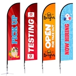 Feather Flag - Large 14'  Single-Sided Graphic Package